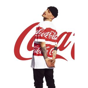 Coca Cola Stripe Oversized Tee white - S vyobraziť