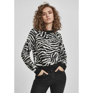 Dámsky sveter Urban Classics Short Tiger čierno-šedý Veľkosť: S, Pohlavie: dámske vyobraziť