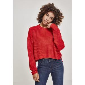Dámsky sveter Urban Classics Wide Oversize červený Veľkosť: S, Pohlavie: dámske vyobraziť