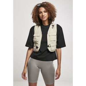 Dámska krátka vesta URBAN CLASSICS Ladies Short Tactical Vest concrete Veľkosť: XL, Pohlavie: dámske vyobraziť