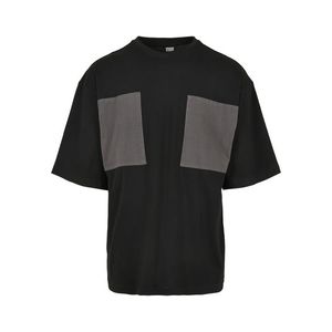 Pánske tričko URBAN CLASSICS Big Double Pocket Tee black/asphalt Veľkosť: XL, Pohlavie: pánske vyobraziť