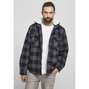 Pánska bunda BRANDIT Lumberjacket hooded Farba: black/grey, Veľkosť: 3XL vyobraziť