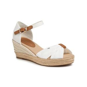 Tommy Hilfiger Espadrilky Basic Opened Toe Mid Wedge FW0FW04785 Biela vyobraziť