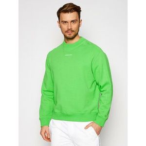 Calvin Klein Jeans Mikina J30J318507 Zelená Regular Fit vyobraziť