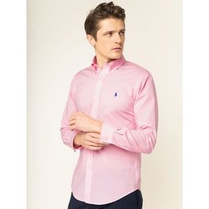Polo Ralph Lauren Košeľa 710737080 Ružová Slim Fit vyobraziť