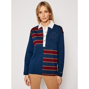 Tommy Hilfiger Sveter ICONS Rugby Top Ls WW0WW29393 Tmavomodrá Oversize vyobraziť