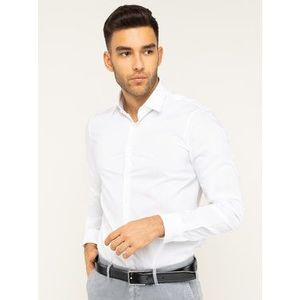 Calvin Klein Košeľa 2ply Poplin Stretch Slim Shirt K10K103025 Biela Slim Fit vyobraziť