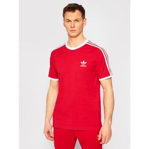 adidas Tričko adicolor Classics 3-Stripes Tee GN3502 Červená Slim Fit vyobraziť