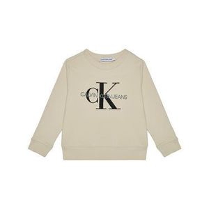 Calvin Klein Jeans Mikina Unisex Monogram Logo IU0IU00069 Béžová Regular Fit vyobraziť