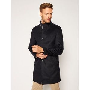Tommy Hilfiger Tailored Vlnený kabát Stand Up Collar TT0TT08544 Tmavomodrá Regular Fit vyobraziť