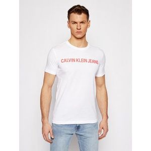 Calvin Klein Jeans Tričko J30J307856 Biela Regular Fit vyobraziť