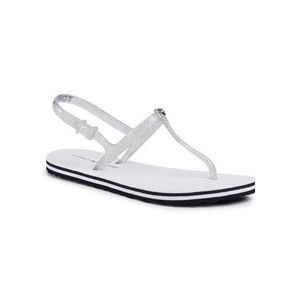 Tommy Hilfiger Sandále Irredescent Flat Beach Sandal FW0FW04796 Biela vyobraziť