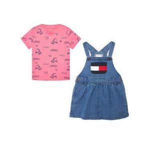 Tommy Hilfiger Súprava tričko a sukňa Baby Dungaree Set KN0KN01342 Farebná Regular Fit vyobraziť