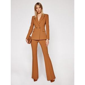 Elisabetta Franchi Set sako a textilné nohavice TP-001-06E2-V629 Hnedá Slim Fit vyobraziť