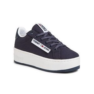 Tommy Jeans Sneakersy Oversized Label Icon Sneaker EN0EN00787 Tmavomodrá vyobraziť