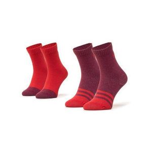 Reima Súprava 2 párov vysokých ponožiek unisex MyDay 527347 Červená vyobraziť