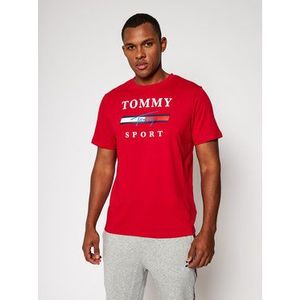 Tommy Sport Tričko Graphic Tee S20S200586 Červená Regular Fit vyobraziť