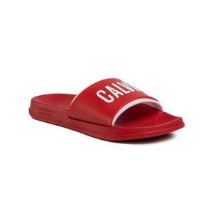 Calvin Klein Swimwear Šľapky Slide KM0KM00495 Červená vyobraziť