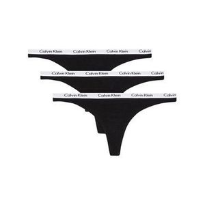 Calvin Klein Underwear Súprava 3 kusov stringových nohavičiek 000QD3587E Čierna vyobraziť
