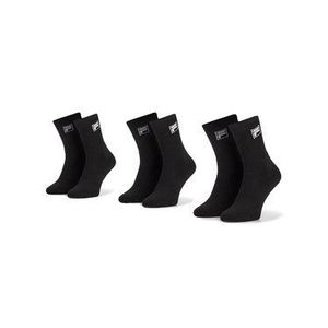 Fila Súprava 3 párov vysokých ponožiek unisex Calza Tennis Socks F9000 Čierna vyobraziť
