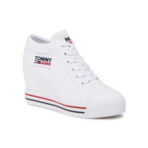 Tommy Jeans Sneakersy Wedgr Sneaker EN0EN01346 Biela vyobraziť