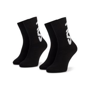 Fila Súprava 2 párov vysokých ponožiek unisex Calza F9598 Čierna vyobraziť