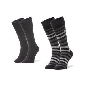 Tommy Hilfiger Súprava 2 párov vysokých pánskych ponožiek 472001001 Čierna vyobraziť