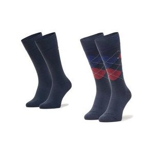 Tommy Hilfiger Súprava 2 párov vysokých pánskych ponožiek 100001495 Tmavomodrá vyobraziť