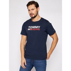Tommy Jeans Tričko Tjm Corp Logo Tee DM0DM10214 Tmavomodrá Regular Fit vyobraziť