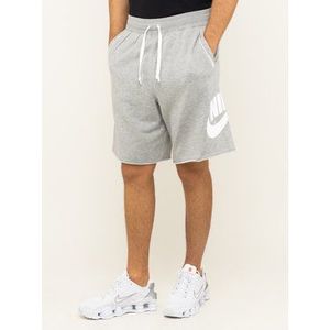 Nike Bavlnené šortky Nsw French Terry Alumni Logo AR2375 Sivá Loose Fit vyobraziť