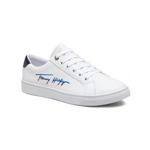 Tommy Hilfiger Sneakersy Th Signature Cupsole Sneaker FW0FW05543 Biela vyobraziť