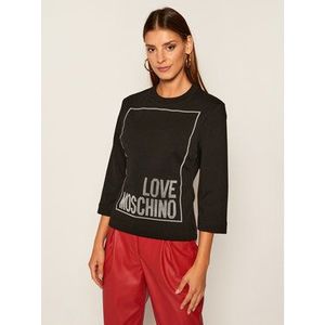 LOVE MOSCHINO Mikina W637104E 2182 Čierna Regular Fit vyobraziť