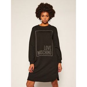 LOVE MOSCHINO Úpletové šaty W5B9701M 4055 Čierna Regular Fit vyobraziť