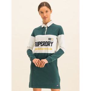 Superdry Úpletové šaty Webb Rugby W8000056A Zelená Regular Fit vyobraziť