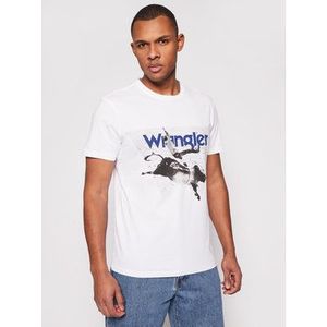 Wrangler Tričko Photo W W7G7D3989 Biela Regular Fit vyobraziť