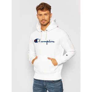 Champion Mikina Script Logo 215210 Biela Custom Fit vyobraziť