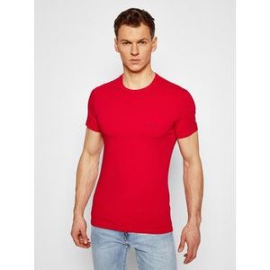 Versace Tričko Girocollo AUU04023 Červená Slim Fit vyobraziť