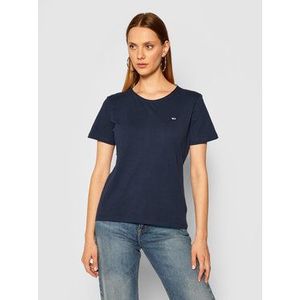 Tommy Jeans Tričko C Neck DW0DW09194 Tmavomodrá Slim Fit vyobraziť