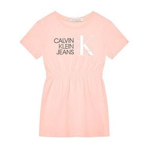 Calvin Klein Jeans Každodenné šaty Hybrid Logo IG0IG00913 Ružová Regular Fit vyobraziť