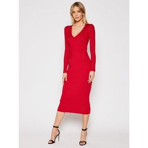 TWINSET Úpletové šaty 202TP3010 Červená Slim Fit vyobraziť
