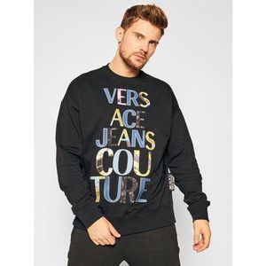 Versace Jeans Couture Mikina B7GZA7VF Čierna Regular Fit vyobraziť