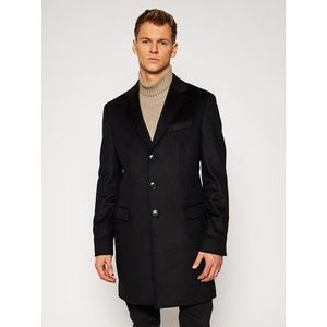 Tommy Hilfiger Tailored Vlnený kabát Wool Blend TT0TT08117 Čierna Regular Fit vyobraziť
