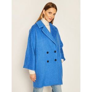 Marella Vlnený kabát Nubie 30161408 Modrá Relaxed Fit vyobraziť