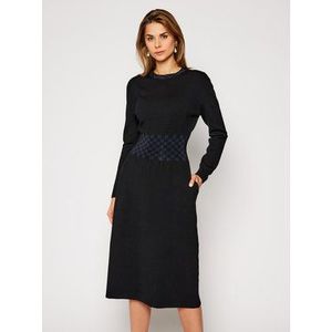 Tory Burch Úpletové šaty Rib Waist 76402 Čierna Regular Fit vyobraziť