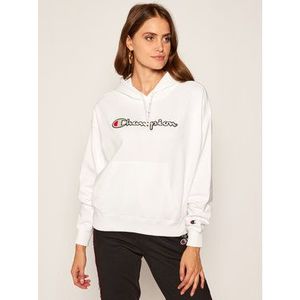 Champion Mikina Vintage Script Logo 112638 Biela Custom Fit vyobraziť