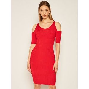 Guess Úpletové šaty Jessica W0YK59 Z2NH0 Červená Slim Fit vyobraziť