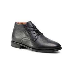 Tommy Hilfiger Šnurovacia obuv Technical Comfort Leather Boot FM0FM03062 Čierna vyobraziť