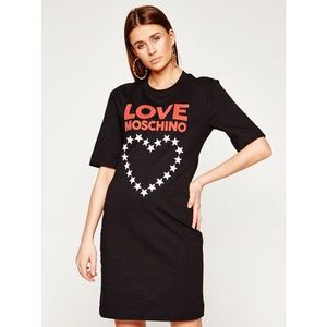 LOVE MOSCHINO Úpletové šaty W5B4901E 2124 Čierna Regular Fit vyobraziť