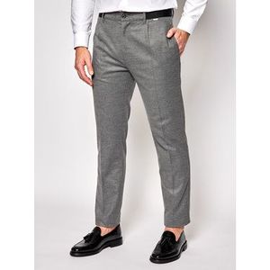 Calvin Klein Bavlnené nohavice Pleat K10K105705 Sivá Tapered Fit vyobraziť