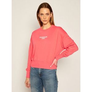 Calvin Klein Jeans Mikina J20J214431 Ružová Regular Fit vyobraziť
